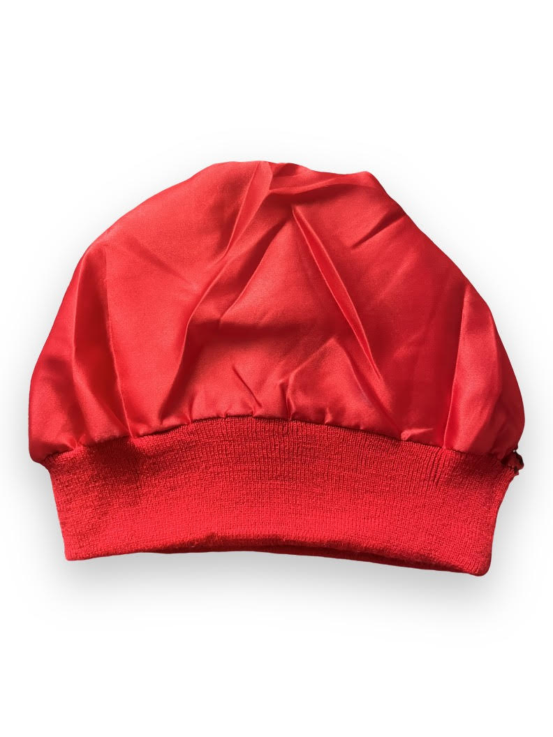 Satin Infused Red & White Playa Beanie