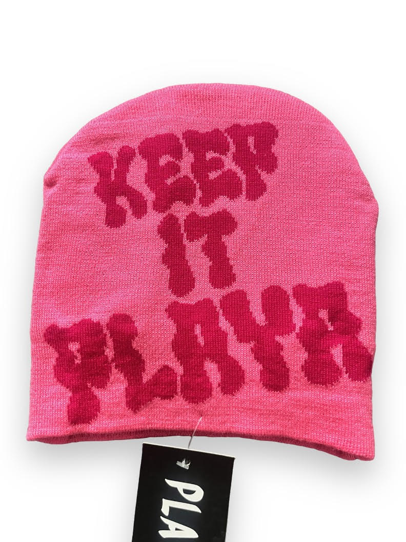 Satin Infused Pink Playa Beanie