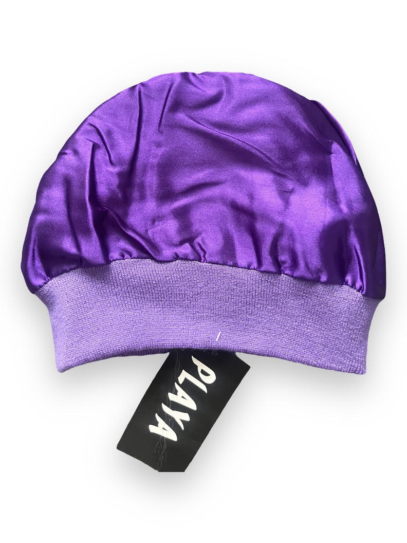 Satin Infused Purple & Yellow Playa Beanie